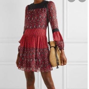 MICHAEL Michael Kors Paneled Printed Georgette And Fil Coupé Chiffon Dress